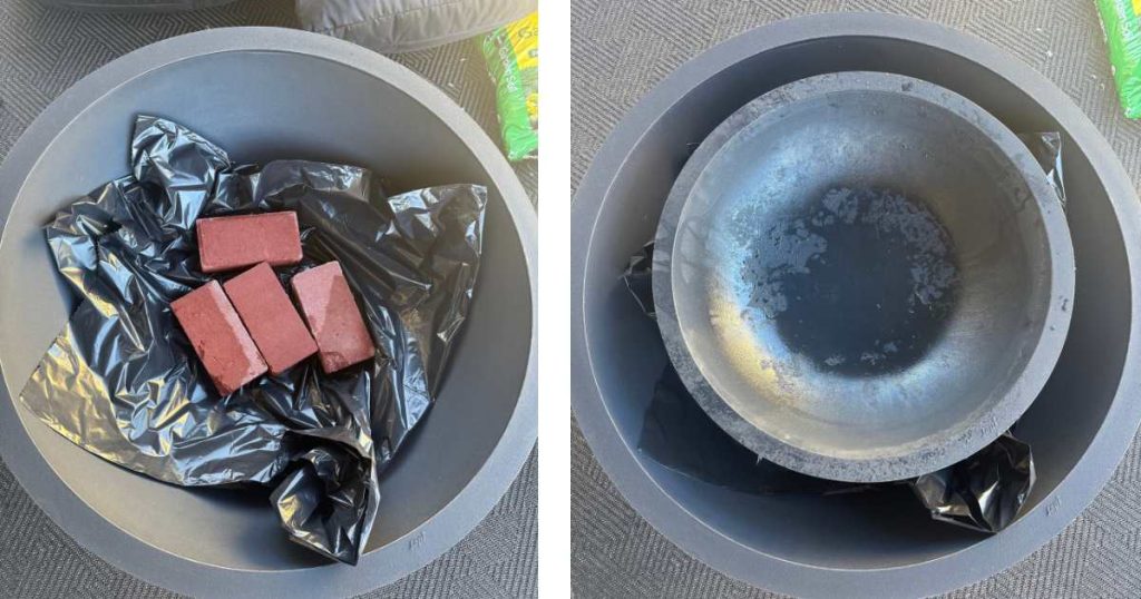 Zen bowl with flowing water, black stones, and lotus flower for home mindfulness ritual